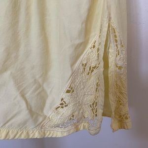 Vintage yellow embroidered dress